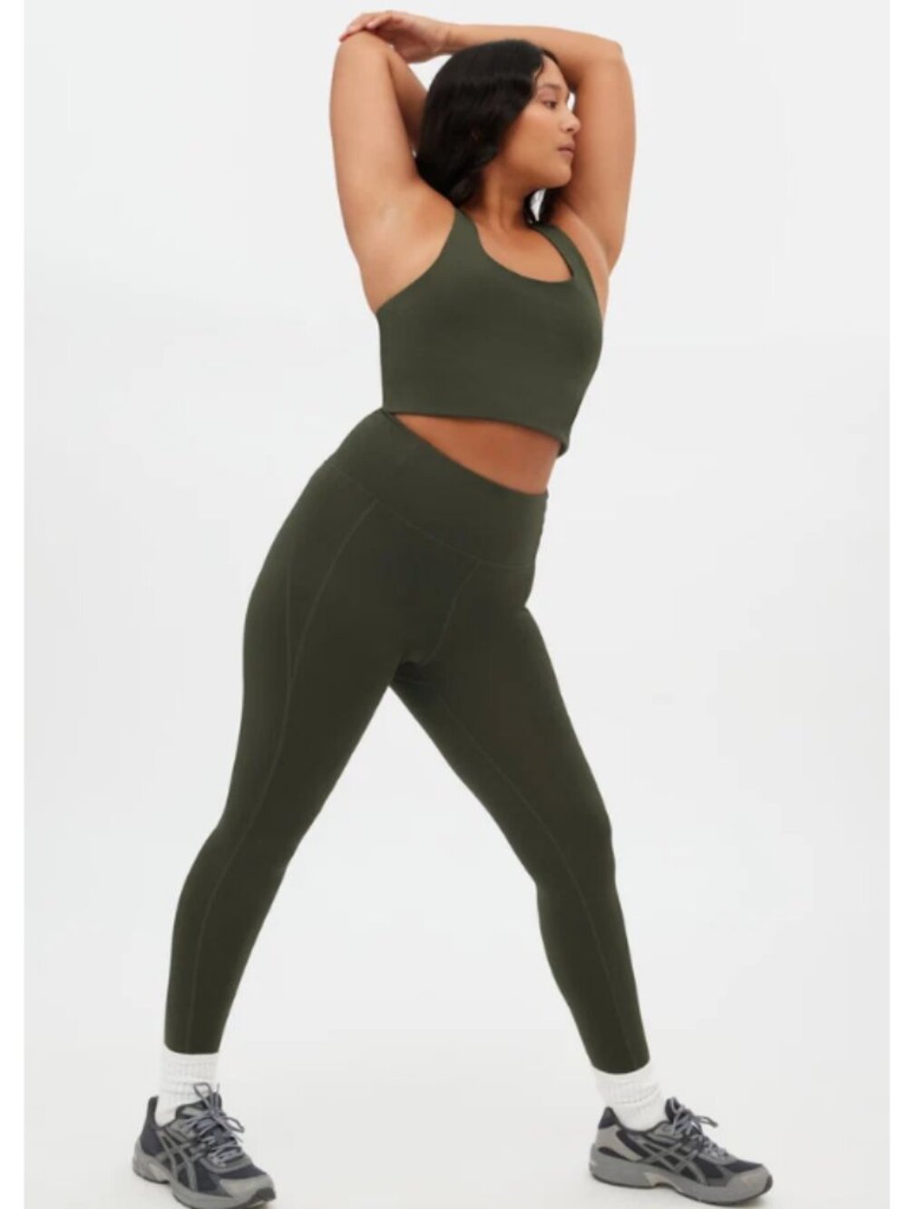 Girlfriend Collective | Terrace Compressive High-Rise Legging | Green | Size S